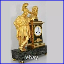 Pendule Empire Bronze Et Marbre French Clock
