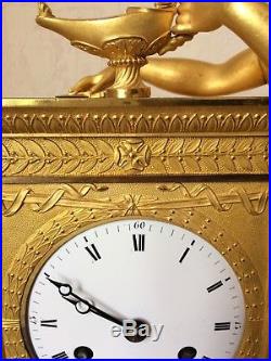 Pendule Empire Directoire Louis XVI Bronze Doré Kaminurh French Clock