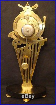 Pendule Empire''Harpe'' en bronze doré (french gilt ormolu clock)