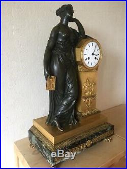 Pendule Empire Louis XVI Kaminuhr clock bronze horloge cartel uhren