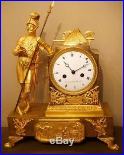 Pendule Empire Mystère de lAmour'' en Bronze doré (french clock ormolu)