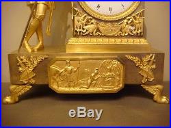 Pendule Empire Mystère de lAmour'' en Bronze doré (french clock ormolu)
