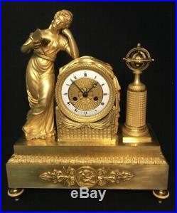 Pendule Empire Uranie Astronomie & Lettres (French ormolu Clock)