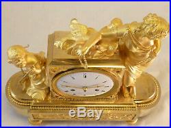 Pendule En Bronze Doré Époque Directoire Fin XVIIIe ormolu clock uhr reloj