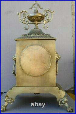 Pendule Horloge Ancienne En Bronze
