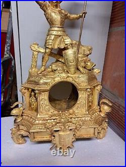 Pendule Horloge Bronze Carillon Comtoise Foret Noire