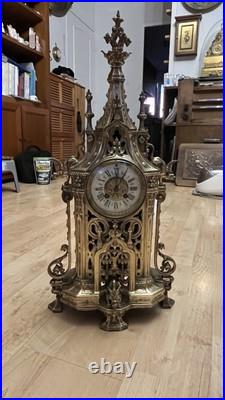 Pendule, Horloge Cathédrale Bronze
