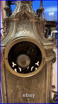 Pendule, Horloge Cathédrale Bronze