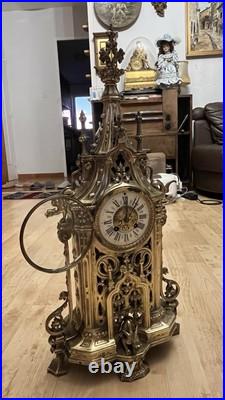 Pendule, Horloge Cathédrale Bronze