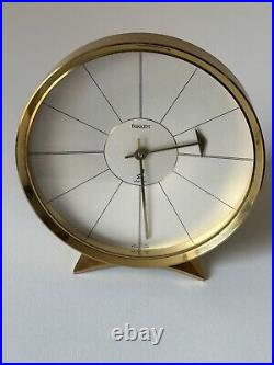 Pendule Horloge De table Jaz Laiton Design Vintage Années 70