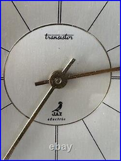 Pendule Horloge De table Jaz Laiton Design Vintage Années 70