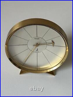 Pendule Horloge De table Jaz Laiton Design Vintage Années 70