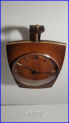 Pendule Horloge Electrique Kienzle Bois 1950 Vintage Design