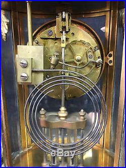Pendule / Horloge En Forme De Cage De Style Louis XV Avec Balancier Au Mercure