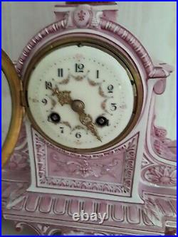 Pendule Horloge Faïencerie de Gien XIXème