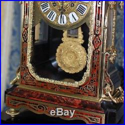Pendule Horloge Napoleon 3 Signé RAINGO Frères, marqueterie boulle + son socle