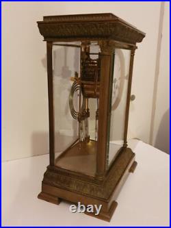 Pendule LEROY Grande Pendule cage vitrée à balancier Pendule LEROY Grande Pendule cage vitrée à balancier