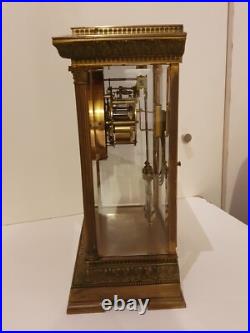Pendule LEROY Grande Pendule cage vitrée à balancier Pendule LEROY Grande Pendule cage vitrée à balancier