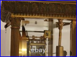 Pendule LEROY Grande Pendule cage vitrée à balancier Pendule LEROY Grande Pendule cage vitrée à balancier