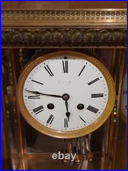 Pendule LEROY Grande Pendule cage vitrée à balancier Pendule LEROY Grande Pendule cage vitrée à balancier