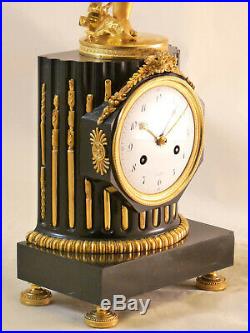 Pendule Louis XVI à deux cadrans bronze clock uhr reloj