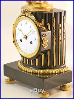 Pendule Louis XVI à deux cadrans bronze clock uhr reloj