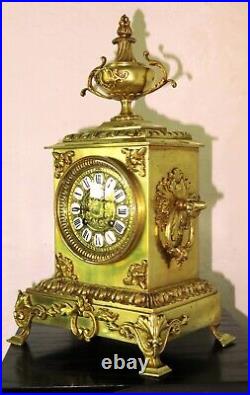 Pendule Napoleon III bronze signée PHILIPPE antique clock