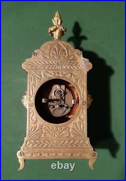 Pendule Napoléon III en Bronze Doré Et Émaillé