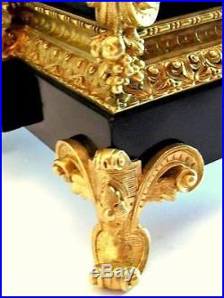 Pendule Napoléon III en bronze doré de 54 cm, second Empire, clock