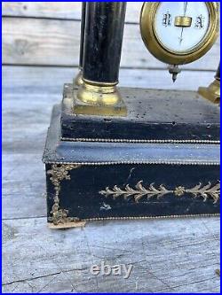 Pendule Portique Napoleon III Empire Horloge Ancien XIXeme