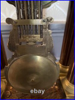 Pendule Portique Noyer Marqueterie, Japy Frères Médaille D'or Louis Philippe