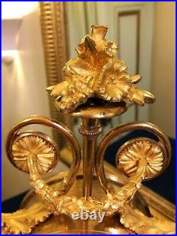 Pendule Portique d'Epoque Louis XVI en bronze doré et Marbre signée Repond Paris