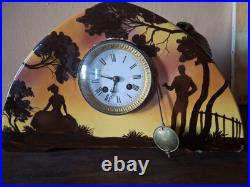 Pendule Provence, Ancienne Berty Porcelaine Signe. Rare