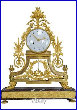 Pendule RIDEL. Kaminuhr Empire clock bronze horloge antique cartel napoleon