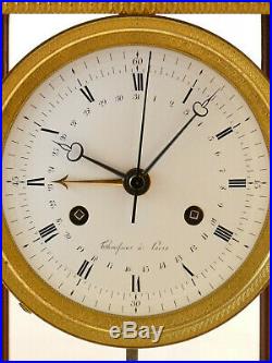 Pendule Regulateur En Acajou Et Bronze Doré Thonissen clock uhr reloj orologio