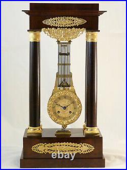 Pendule Regulateur Portique d'époque Charles X clock uhr reloj orologio bronze