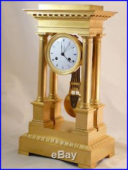 Pendule Régulateur Signée Bled à Trotteuse Centrale En Bronze Doré Clock Uhr
