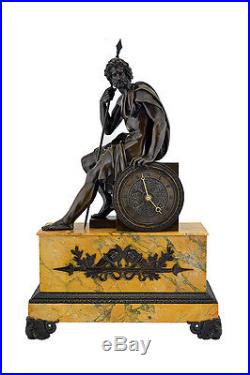 Pendule Ulysse. Horloge cartel kaminuhr clock bronze cartel empire