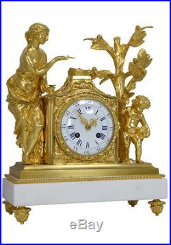 Pendule Vestale. Kaminuhr Empire clock bronze horloge antique uhren horloge