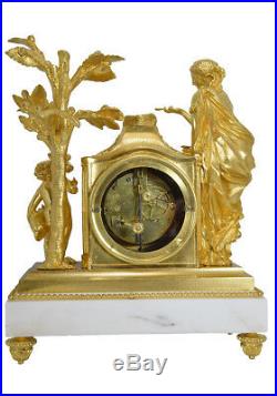 Pendule Vestale. Kaminuhr Empire clock bronze horloge antique uhren horloge