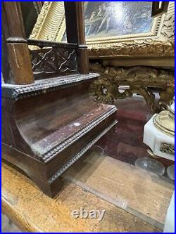 Pendule XIXe En Palissandre Gothique Flamboyant Vers 1830 Mantel Click Gothic