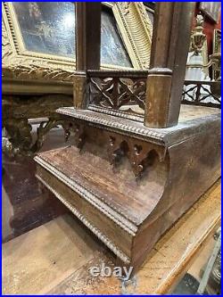 Pendule XIXe En Palissandre Gothique Flamboyant Vers 1830 Mantel Click Gothic