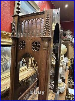 Pendule XIXe En Palissandre Gothique Flamboyant Vers 1830 Mantel Click Gothic