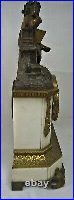 Pendule XIXe bronze XIXe Napoleon III mouvement fils à réviser réf/A30/30