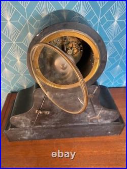 Pendule XIXème, époque Napoléon III, mouvement mercure, en marbre noir