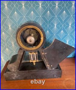 Pendule XIXème, époque Napoléon III, mouvement mercure, en marbre noir