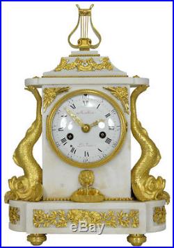 Pendule XVIIIème Louis XVI. Kaminuhr Empire clock bronze horloge antique cartel