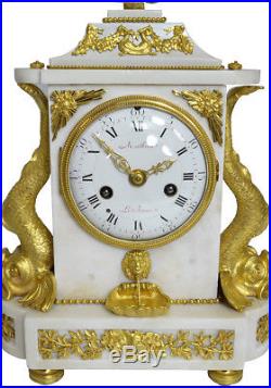 Pendule XVIIIème Louis XVI. Kaminuhr Empire clock bronze horloge antique cartel