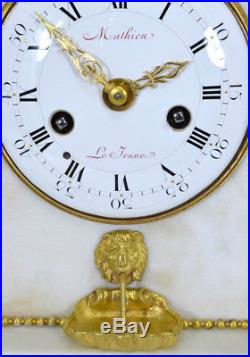 Pendule XVIIIème Louis XVI. Kaminuhr Empire clock bronze horloge antique cartel