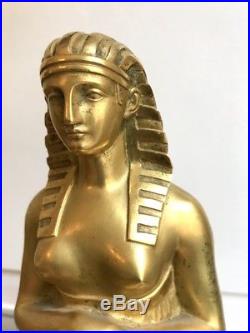 Pendule à l'égyptienne en bronze doré